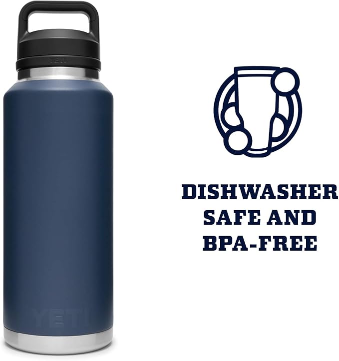 YETI Rambler 46 oz Bottle, Vacuum Insulated, Leakproof, Stainless Steel with Chug Cap