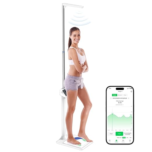arboleaf Digital Physician Scale, Ultrasonic Height and Weight Scale, Smart Body Composition Analyzer for Gym and Home, 1...