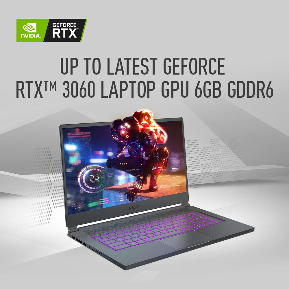 Msi Stealth 15M Gaming Laptop: 15.6 144Hz Fhd 1080P Display, Intel Core I7-11375H, Nvidia Geforce Rtx 3060, 16Gb, 512Gb Ssd, Thu