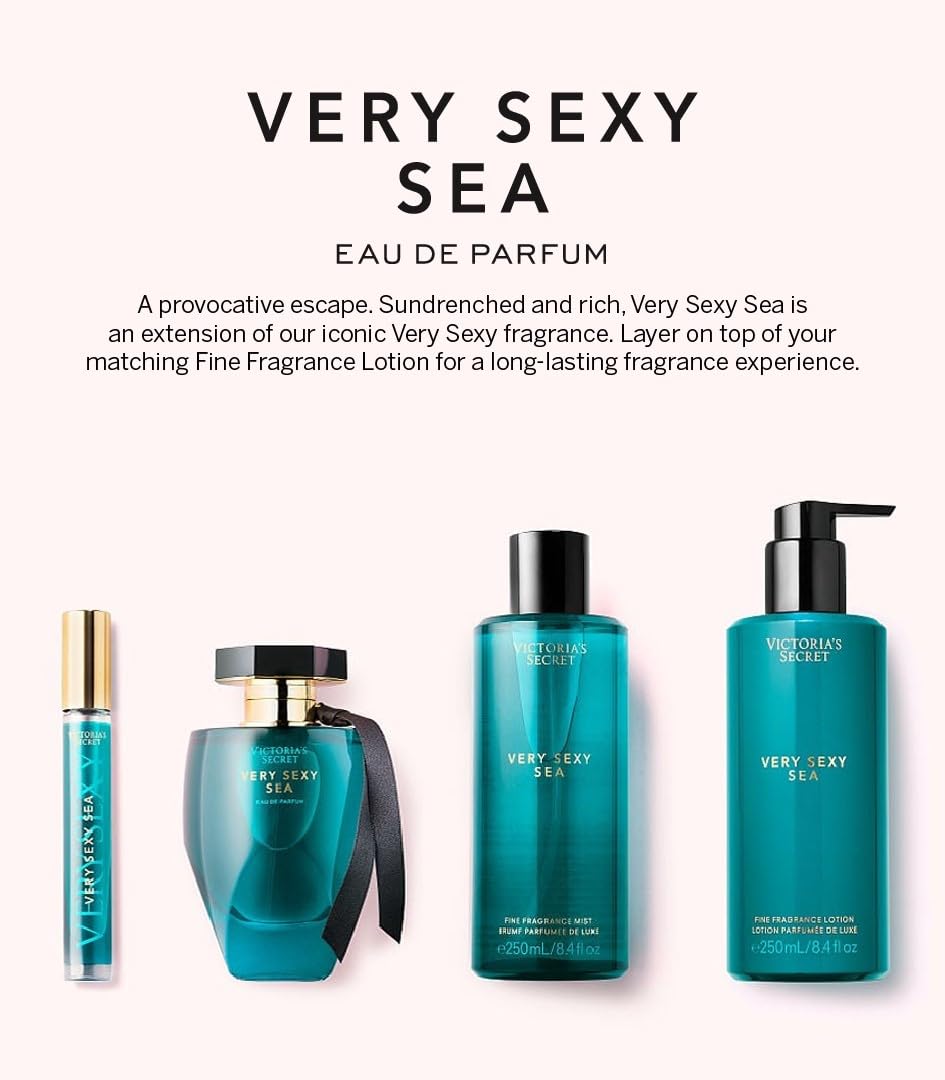 Victoria's Secret Very Sexy Sea Eau de Parfum, Notes of Italian Bergamot, Neroli Blossom & Sundrenched Cedar, Perfumes for Women