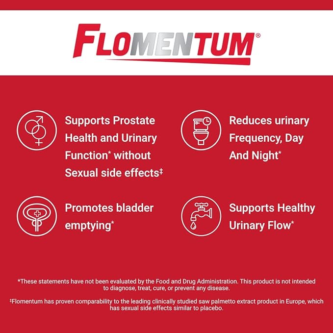 Flomentum® Saw Palmetto for Men Prostate Supplement | Prostate Support Supplement for Men's Health | USP Verified - Healthy Urinary Flow & Urinary Function - 320mg Once Daily (180 Count)