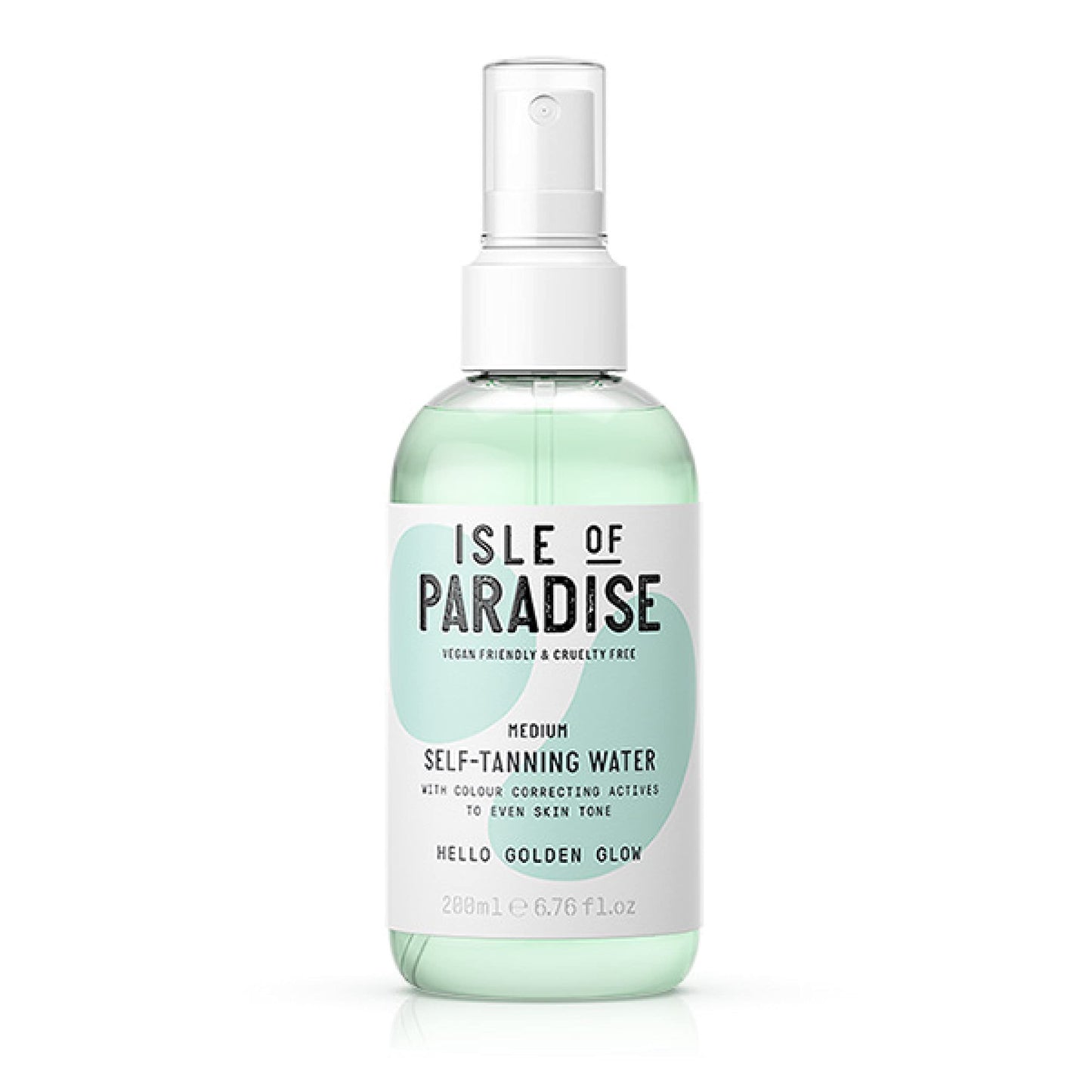 Isle of Paradise Self Tanning Water, Medium (Golden Glow) - Color Correcting and Red Cancelling Self Tan Spray, Vegan and Cruelt
