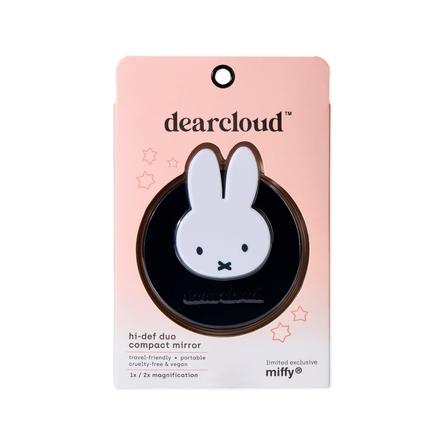 dearcloud Miffy Hi-Def Duo Compact Mirror - Travel-Friendly, Dual Magnification