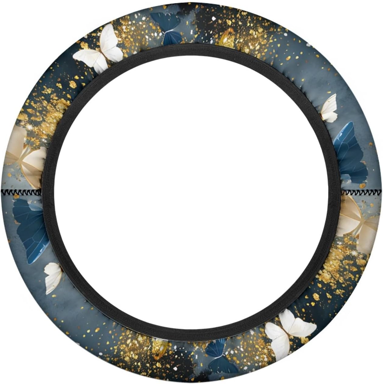 Blue Marble Print Golf Cart Steering Wheel Cover for Women Butterfly Golf Cart Steering Wheel Covers for Club Car Steering Wheel Cover