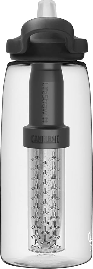 CamelBak eddy+ Water Filter Water Bottle by LifeStraw Integrated 2-Stage Filter Straw - For Hiking, Backpacking, Travel, and Emergency Preparedness