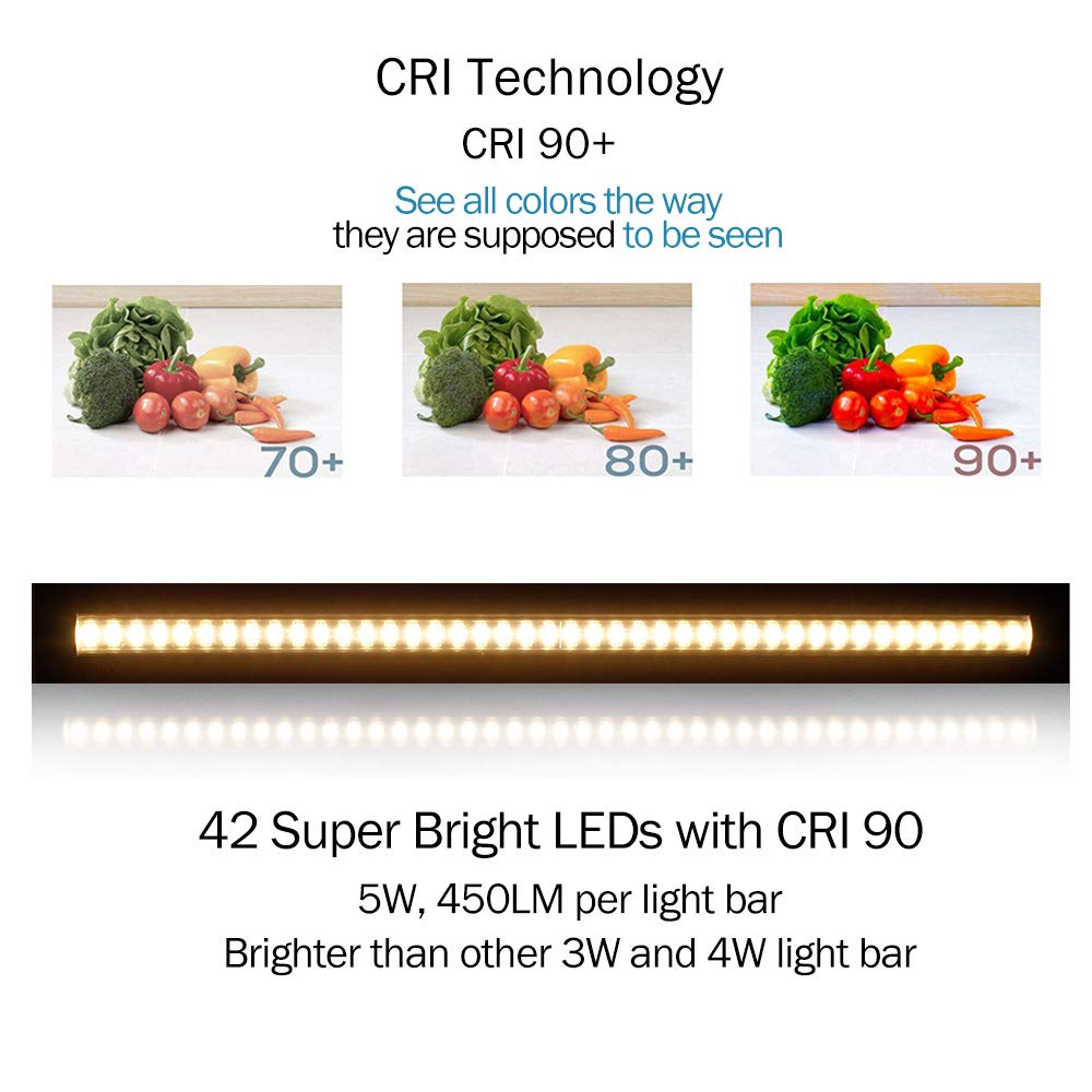 Ledlightsworld 13 Led Under Cabinet Light, Dimmable 3000K Warm White, Ultra Thin, Aluminum, Model Llw-Ww30Cm1P12V5W-B