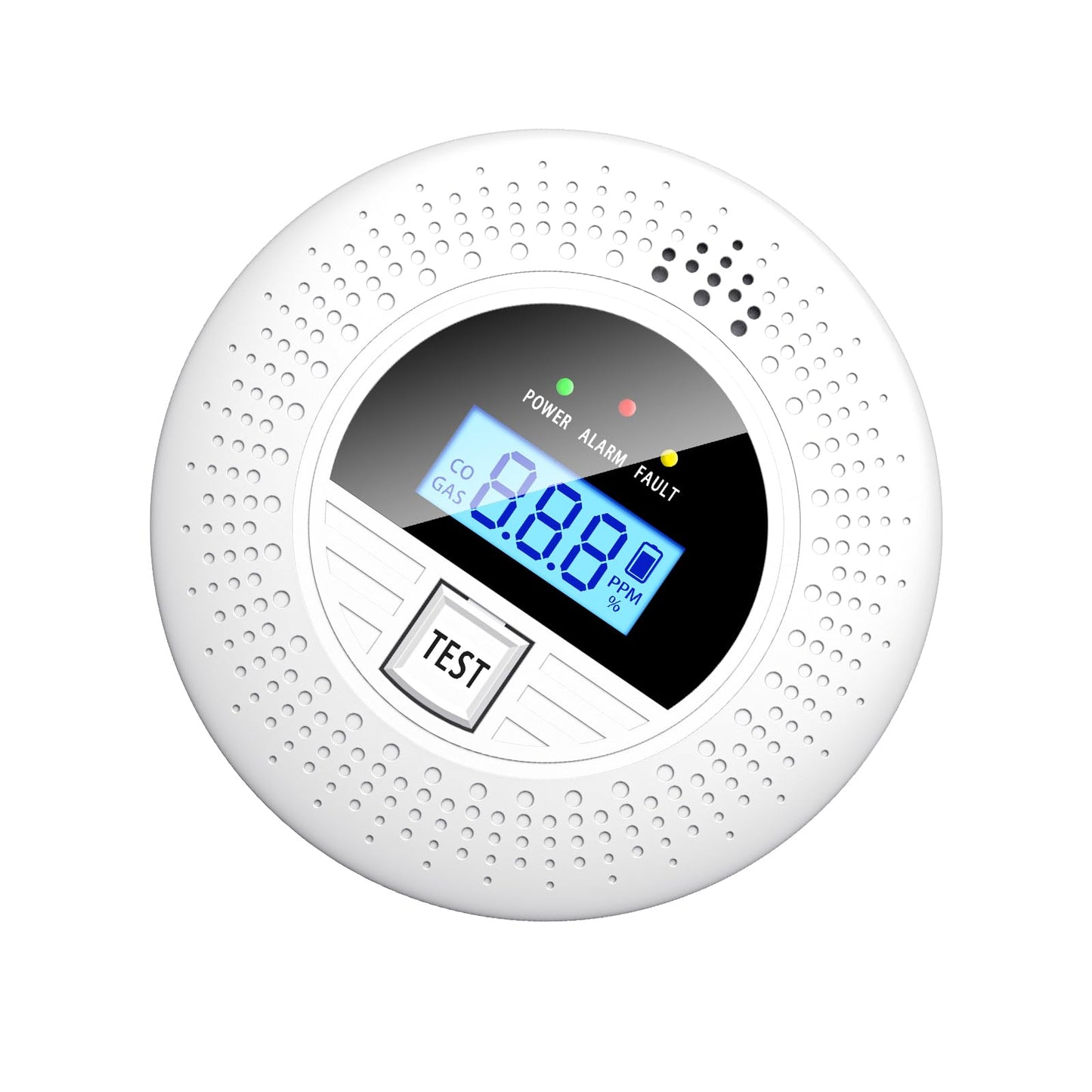 Connected Smoke and CO Alarm with WiFi, LCD Readout, 85dB Sound Alert, Battery Operated, for Whole Home Coverage in House Apartment RV