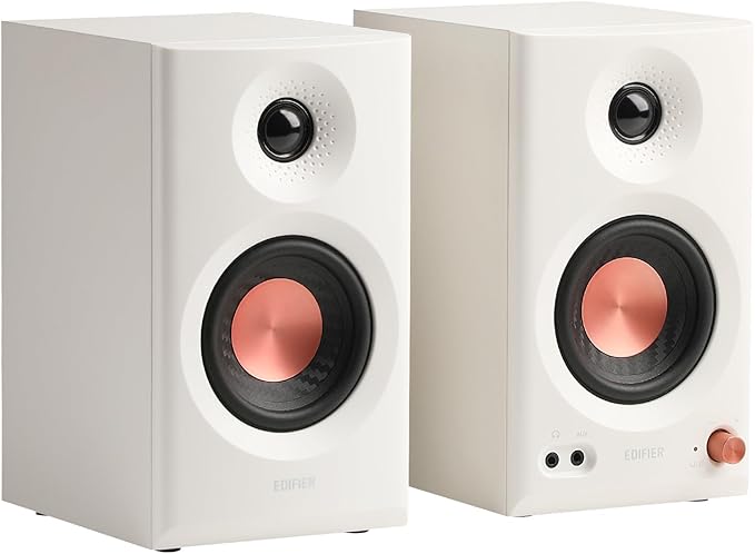 Edifier MR3 Powered Studio Monitor Speakers, Hi-Res Audio Certified Bluetooth V5.4 Active Bookshelf Loudspeakers, 2.0 Comp...