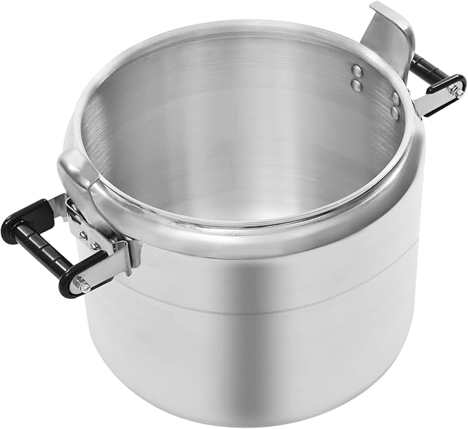 8 Gal Stovetop Aluminum Pressure Cooker, 30L Large Steamer Cooking Pressure Pot for Family or Commercial, 50-70kpa, Safety Valves, Removable Sealing Ring