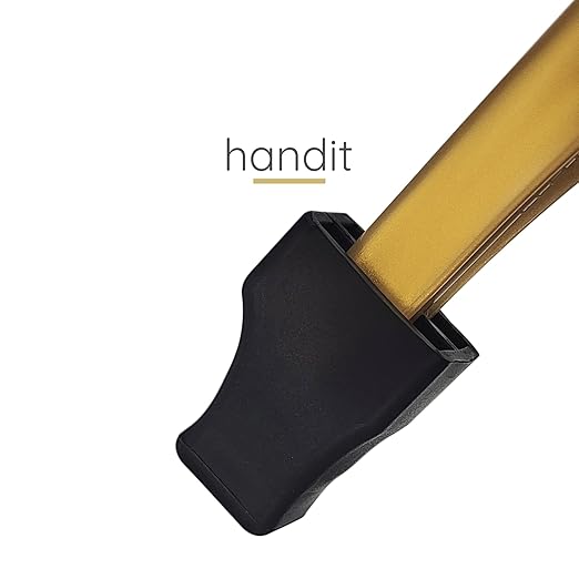 HANDIT - Gold Coffee Syrup Pumps with Tip Covers | Fits 25.4oz/750ml Liter Torani, Skinny, Davinci | Fits Monin Plastic 33.8oz Bottles | Does Not Fit Monin Glass 750ml | 6 w/Covers