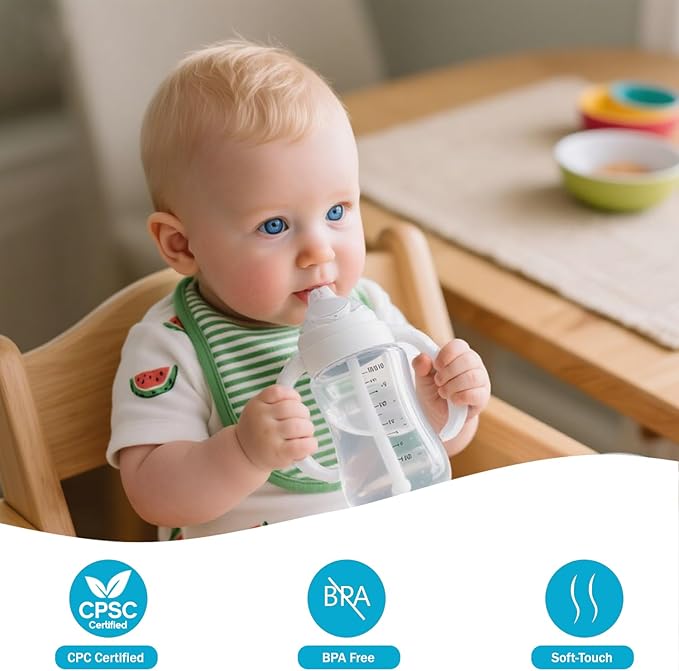 4pcs Replacement Silicone Spout Nipple for NUK Activity and Learner Cup, Soft Transition Spout for Sippy Cups, Silicone BPA-Free, Leak-Proof, Easy Transition from Bottle to Cup