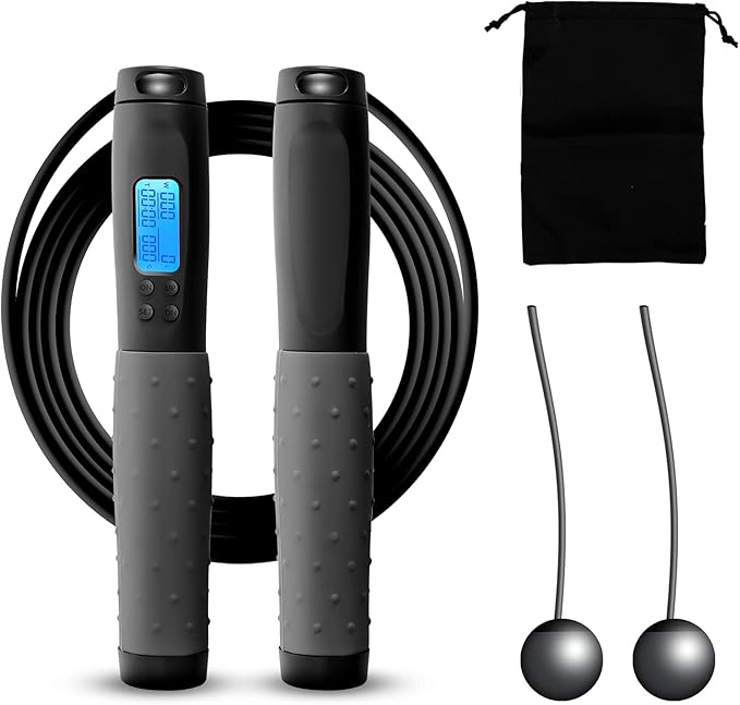Uten Jump Rope, Skipping Rope for Women Men Kids with Ball Bearings Rapid Speed Cable and 6” Memory Foam Handles Ideal for...