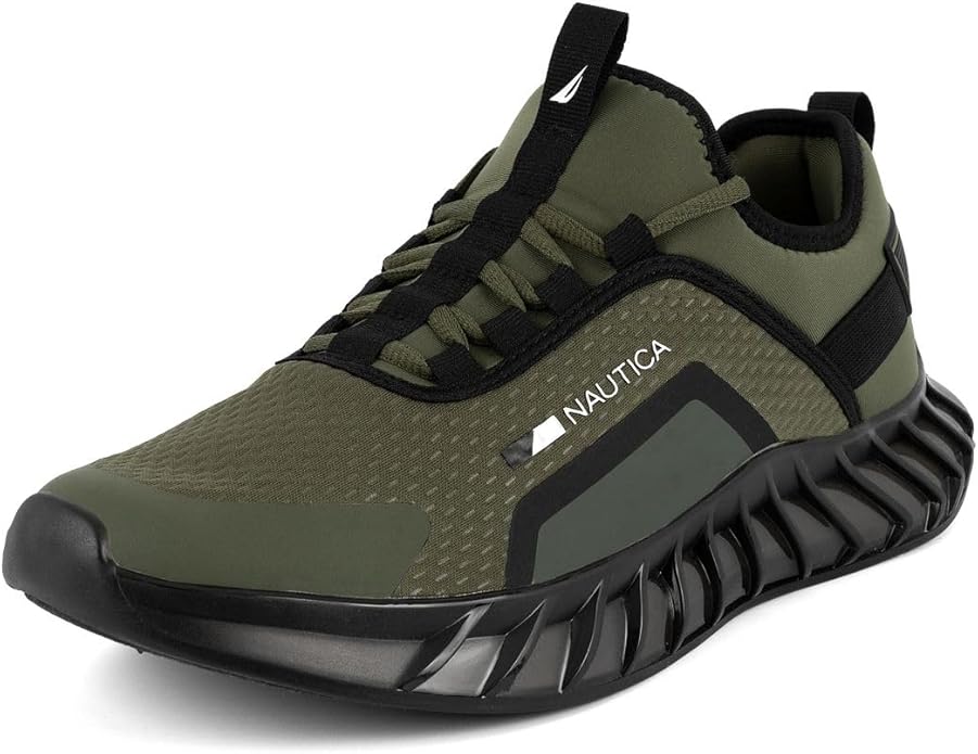 Nautica Men's Casual Fashion Sneakers – Lightweight Lace-Up Athletic Walking Shoes for Gym & Tennis, Comfortable
