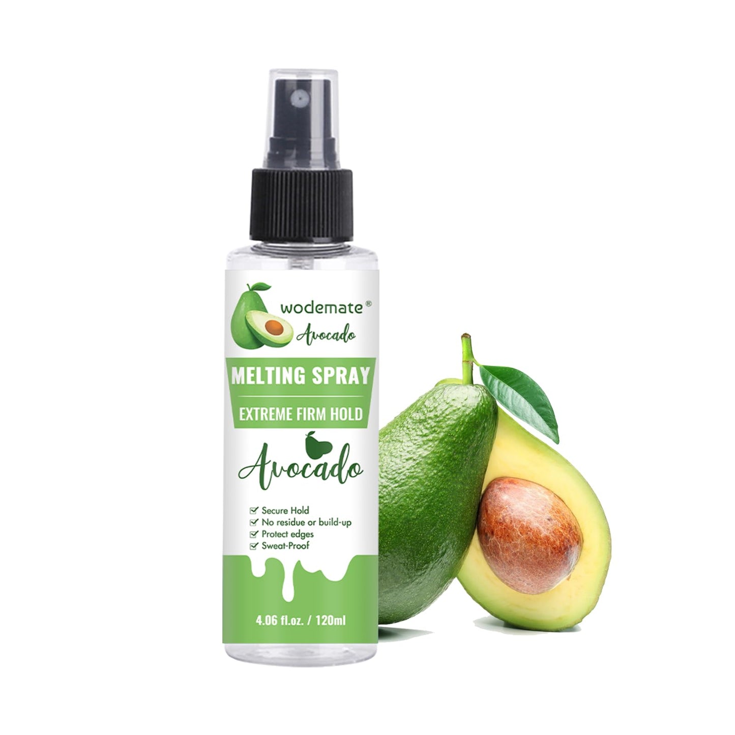 wodemate Lace Melting Spray for GlueLess Wigs, Extreme Hold Melting Spray Bond Adhesive for Lace Wigs, Strong Natural Finishing