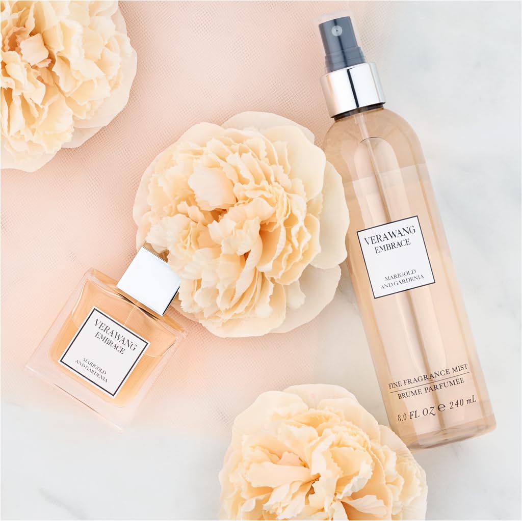 Vera Wang Embrace Body Mist for Women Marigold and Gardenia Scent, 8 Ounce Body Mist Spray Dreamy Floral and Warm Fragrance (Pack of 2)