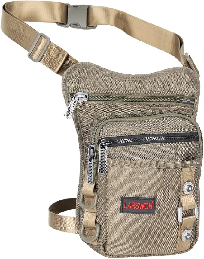 Thigh Pack, Larswon Leg Bag Thigh Pouch Bag Tactical Waist Bag Motorcycle Bag Waterproof