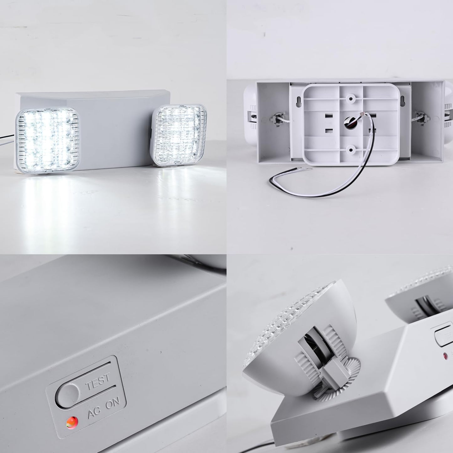 Apmeetlux Led Emergency Lights For Business Home Power Failure 4Hours 300Lm Automatic Battery Backup Rechargeable Emergency Exit Lighting Fixtures Hardwired  Ul 924 Ac85-277V