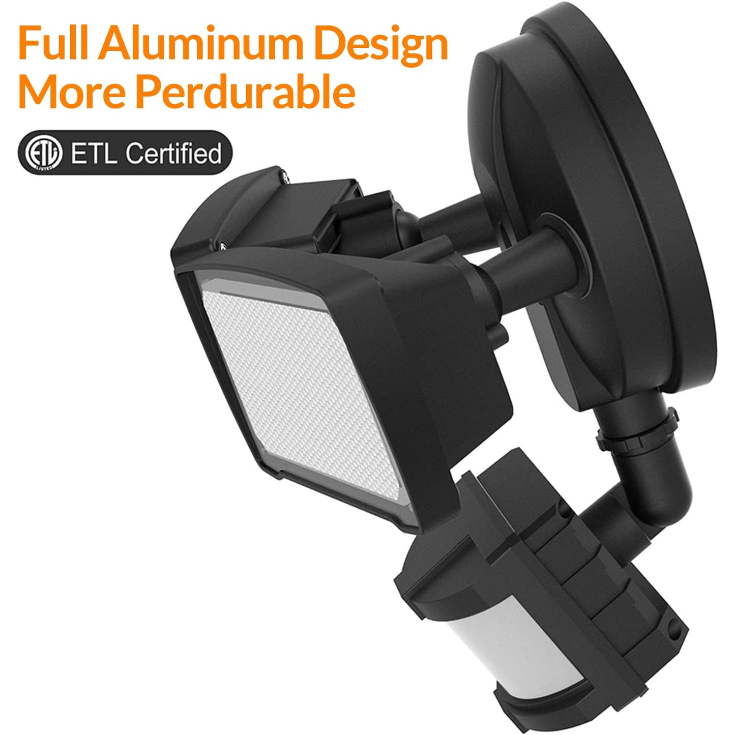 LEPOWER LED Security Lights, 30W 3200LM Motion Sensor, IP65 Waterproof, Black, Model YY01A-BL