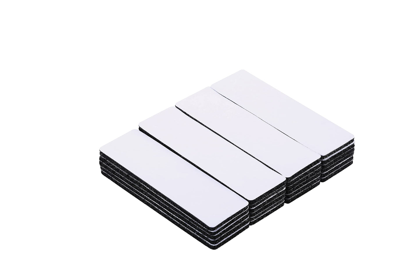 noot products 20 Sets 1x4 Inch Hook and Loop Fastener Strips with Adhesive Heavy Duty Double Sided Sticky Picture Hanging Wall Mounting Tape for Home and Office Use, Black