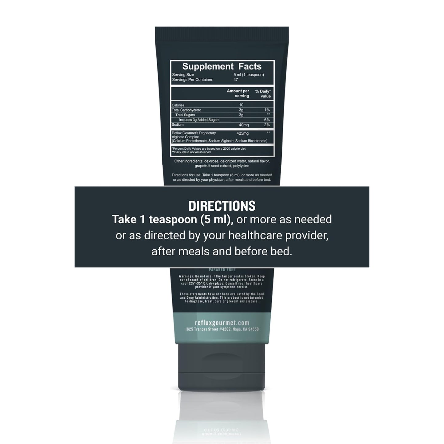 REFLUX GOURMET - Mint Chocolate Rescue All-Natural Alginate Therapy, Acid Reflux, GERD, LPR, Heartburn Relief, Made from All Natural Ingredients Considered Safe for Children and Pregnant Women