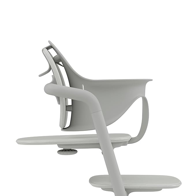 Cybex LEMO High Chair 3-in-1 Set with Baby Set + Snack Tray - Modern Design, One-Hand Depth & Height Adjustment & Anti-Tip Wheels - from 6 Months, Convertible to Adult Chair, Suede Grey