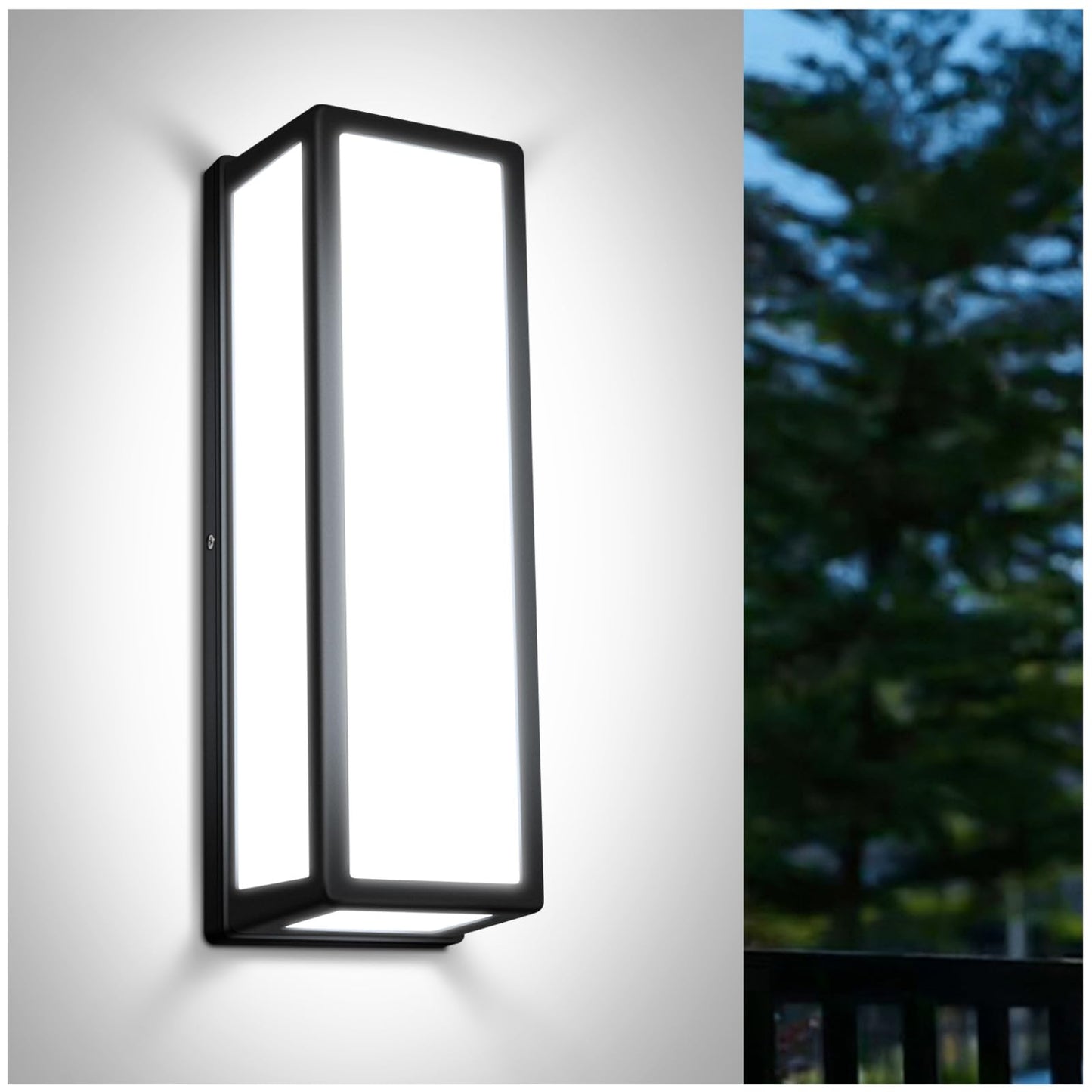 Tomourd 30Watt Modern Outdoor Wall Lights  2000 Lumen Waterproof Exterior Porch Light  6000K Daylight Anti-Rust Wall Mount Outdoor Wall Lighting For House  Front Porch  Garage