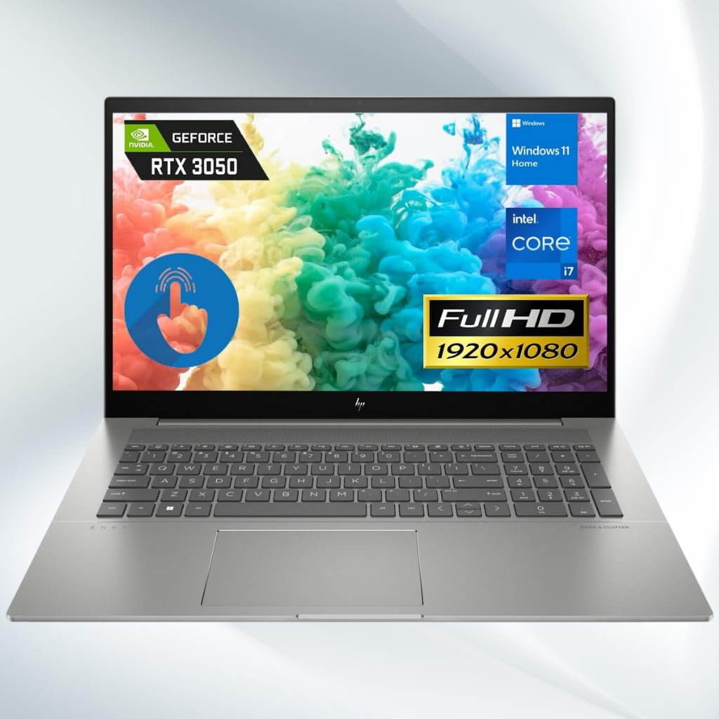 Hp 2023 Envy Laptop, 17.3 Fhd Touchscreen, Intel Core I7-1355U, Nvidia Rtx 3050, 32Gb Ram, 1Tb Ssd, Hdmi, Webcam, Backlit Kb, Sd