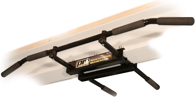 PRO Mountings I-Beam Pull Up Bar/Chin up Bar (Black Long Bar with Bent Ends)