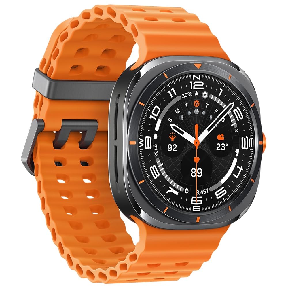 SAMSUNG Galaxy Watch Ultra 47mm LTE AI Smartwatch w/Energy Score, Wellness Tips, Heart Rate Tracking, Sleep Monitor, Fitness Tracker, GPS, 2024,Titanium Gray (Canadian Version and Warranty)