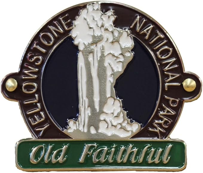 Yellowstone National Park - Old Faithful - Hiking Stick Medallion