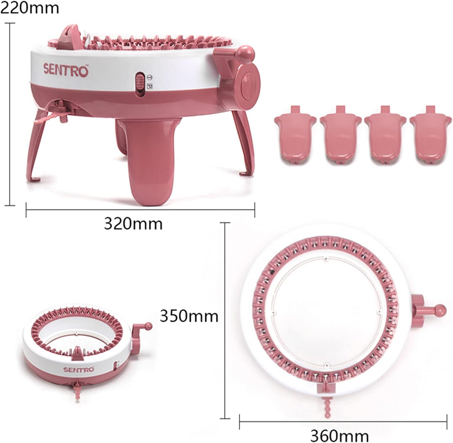 SENTRO Knitting Machine 40 Needles, Smart Weaving Loom Kit, Crochet Machine with Double Mode, Knit Loom Machine for Adults/Kids, Perfect Knit Gift for Beginners, Knitting Enthusiasts