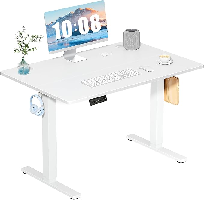DUMOS 40 Inch Electric Standing Desk Height Adjustable, Sit to Stand Up Computer Workstations Work PC Table Home Office St...