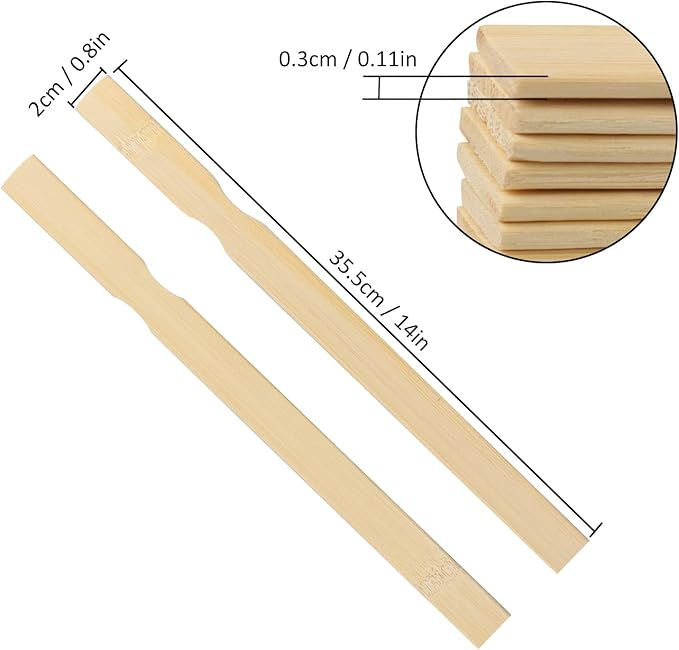 200 PCS 14 Inch Paint Stir Sticks, Paint Sticks, Wooden Stirrers Mixing Sticks for DIY Crafts, Painting, Crafting Resin Wood Paddle, Hobby Projects, Garden, by GNIEMCKIN