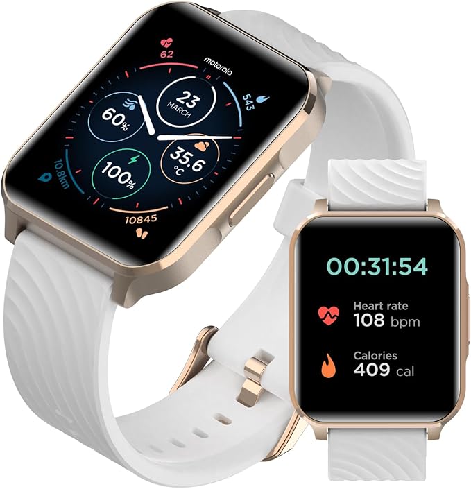 Motorola Moto Watch 70 - Health and Fitness Bluetooth Smartwatch for Every Day Wear, Advanced Health Features, Up to 10 Da...