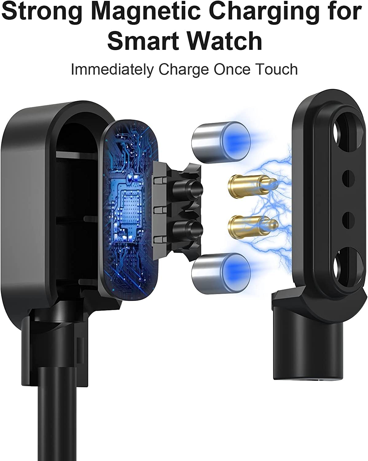 Compatible With Yoyofit Smart Watch Charger, 1M Magnetic Replacement Charging Compatible For Yoyofit Ht31, Y27, Ht17 Smart Watch