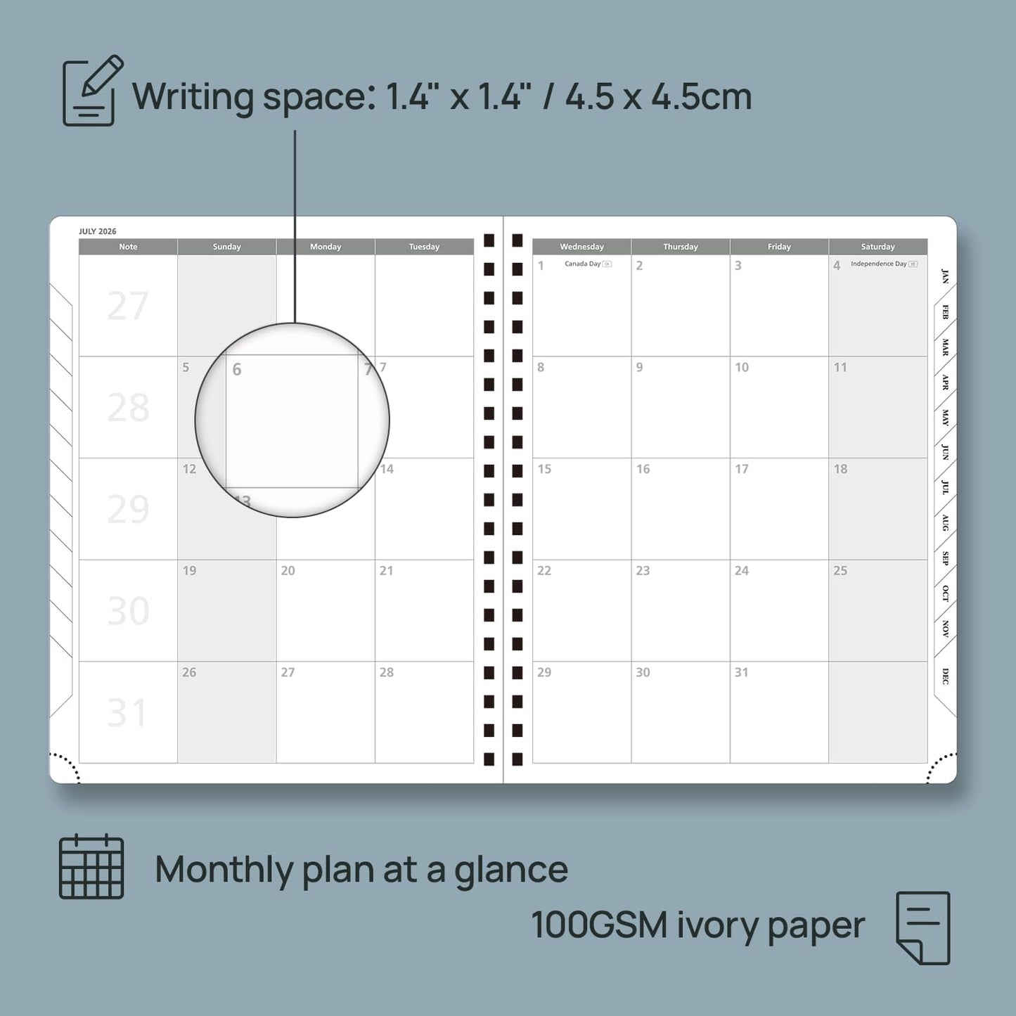 POPRUN 2026 Planner (Large Size 10'' x 8'' Wire-Bound Hard Cover) Daily Weekly and Monthly Calendar - Agenda 2026 (Jan.2026-Dec.2026) with Hourly Schedule, Monthly Tabs - Burgundy