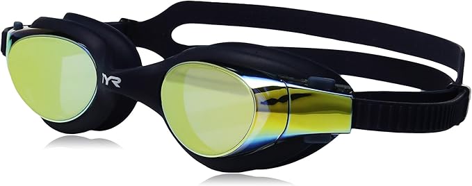 TYR Adult Vesi Mirrored and Non-Mirrored Swimming Goggles with Wide Peripheral Range, Anti Fog, No Leak, and Quick Adjust