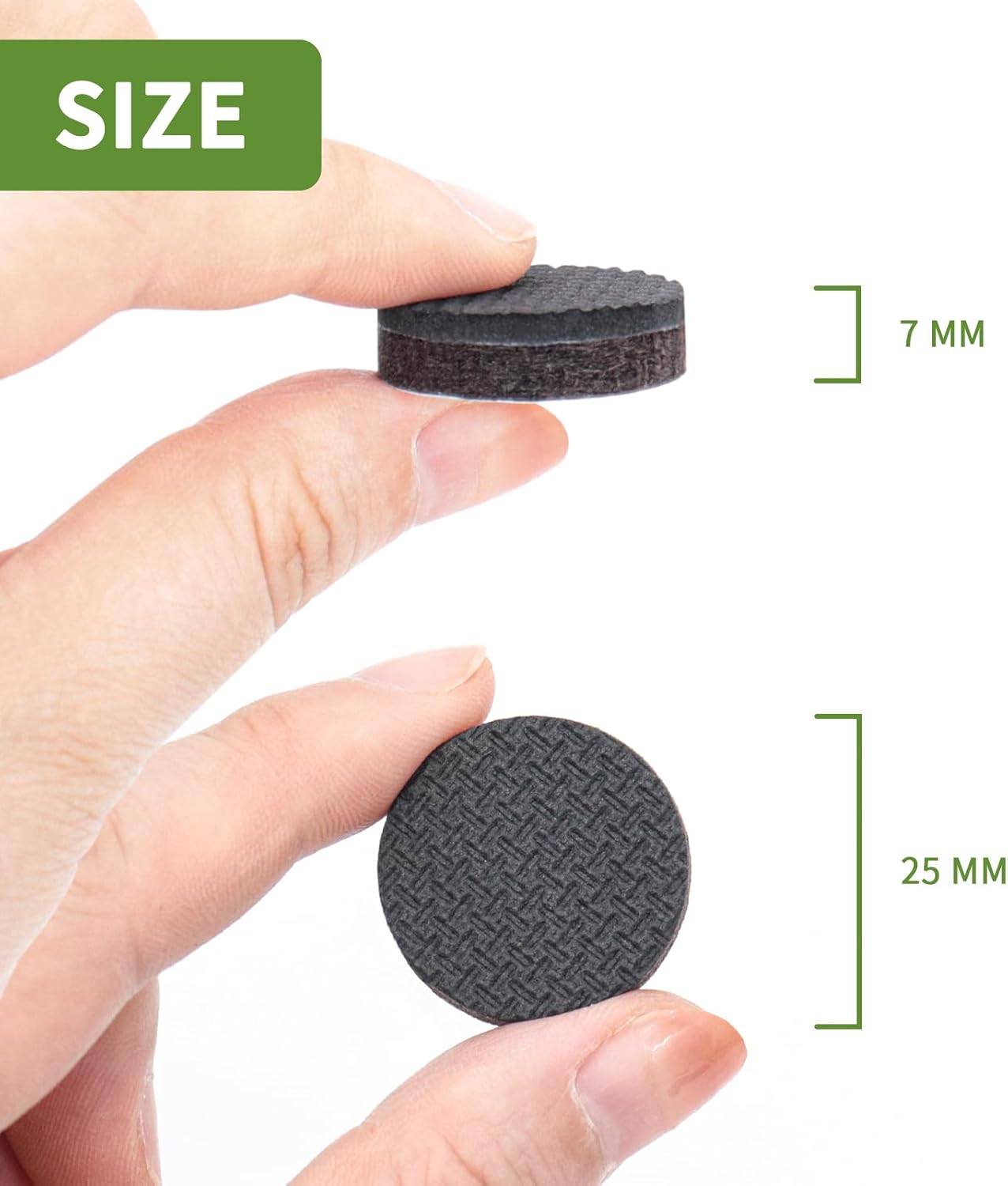 Non Slip Furniture Pads 36 PCS 1'' Round - Anti Slip Furniture Pads - Self Adhesive Rubber Feet Furniture Feet - Chair Leg Floor Protectors - Keep Furniture in Place