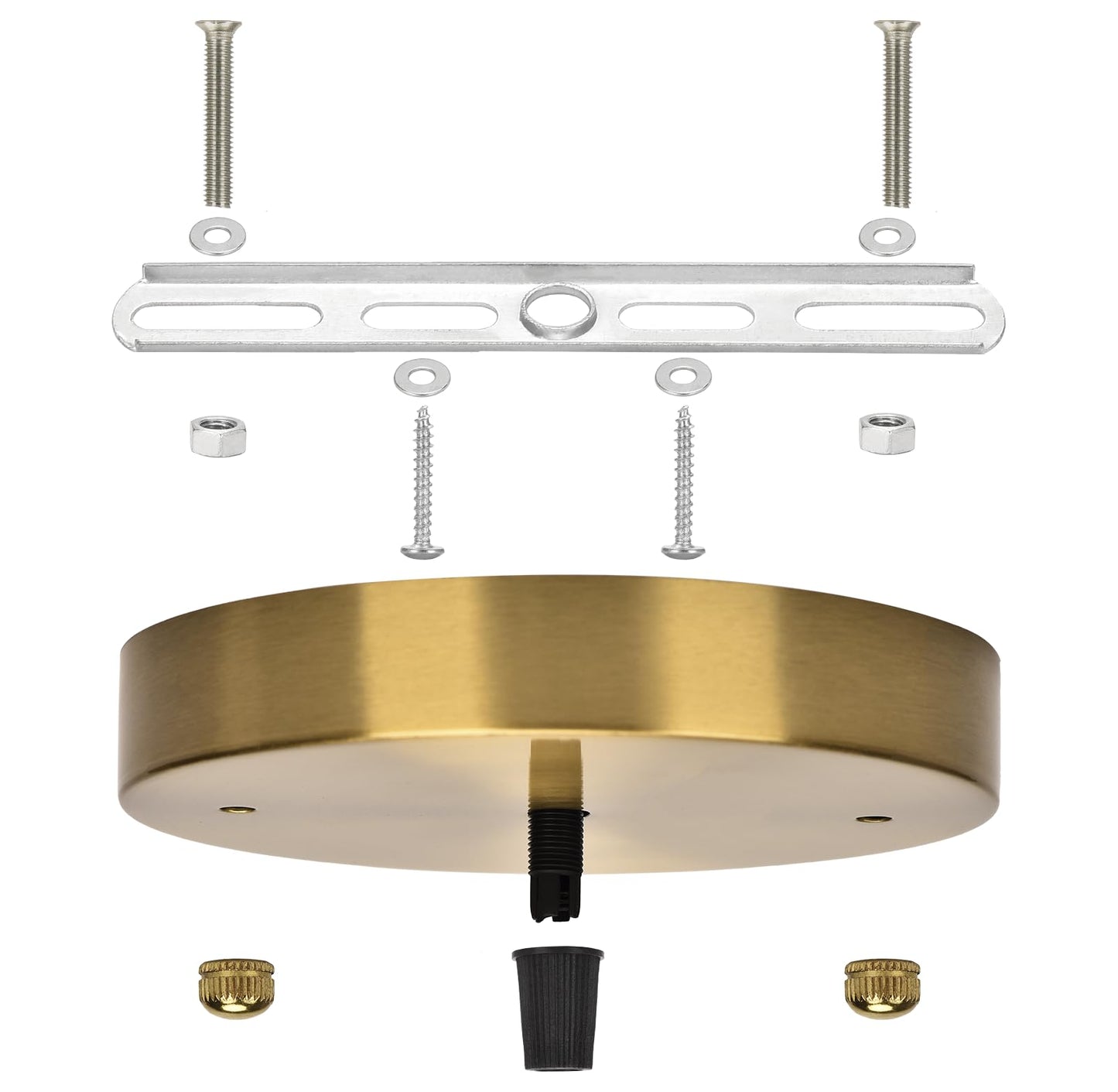 Sangle Sopffy Pendant Light Canopy Kit  4.7 Inches Ceiling Lighting Canopy Kit With All Mounting Hardware Modern Chandelier Ceiling Plate Cover For Pendant Lighting Fixtures (Brass  4.7 Inch)