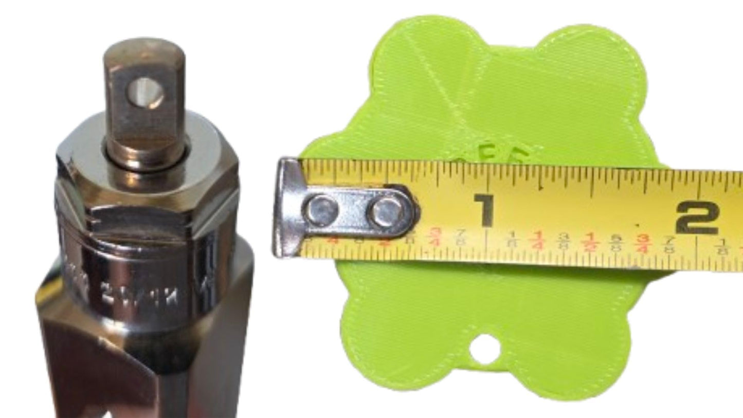 2 3D Printed Medical Oxygen Cylinder Wrench Knob, Oxygen knob Keychain, Durable USA Made, Fits Oxygen CGA-870 Post Valves - Oxygen Tank Key Wrench, Oxygen Wrench, Medical Oxygen Knob Random Color