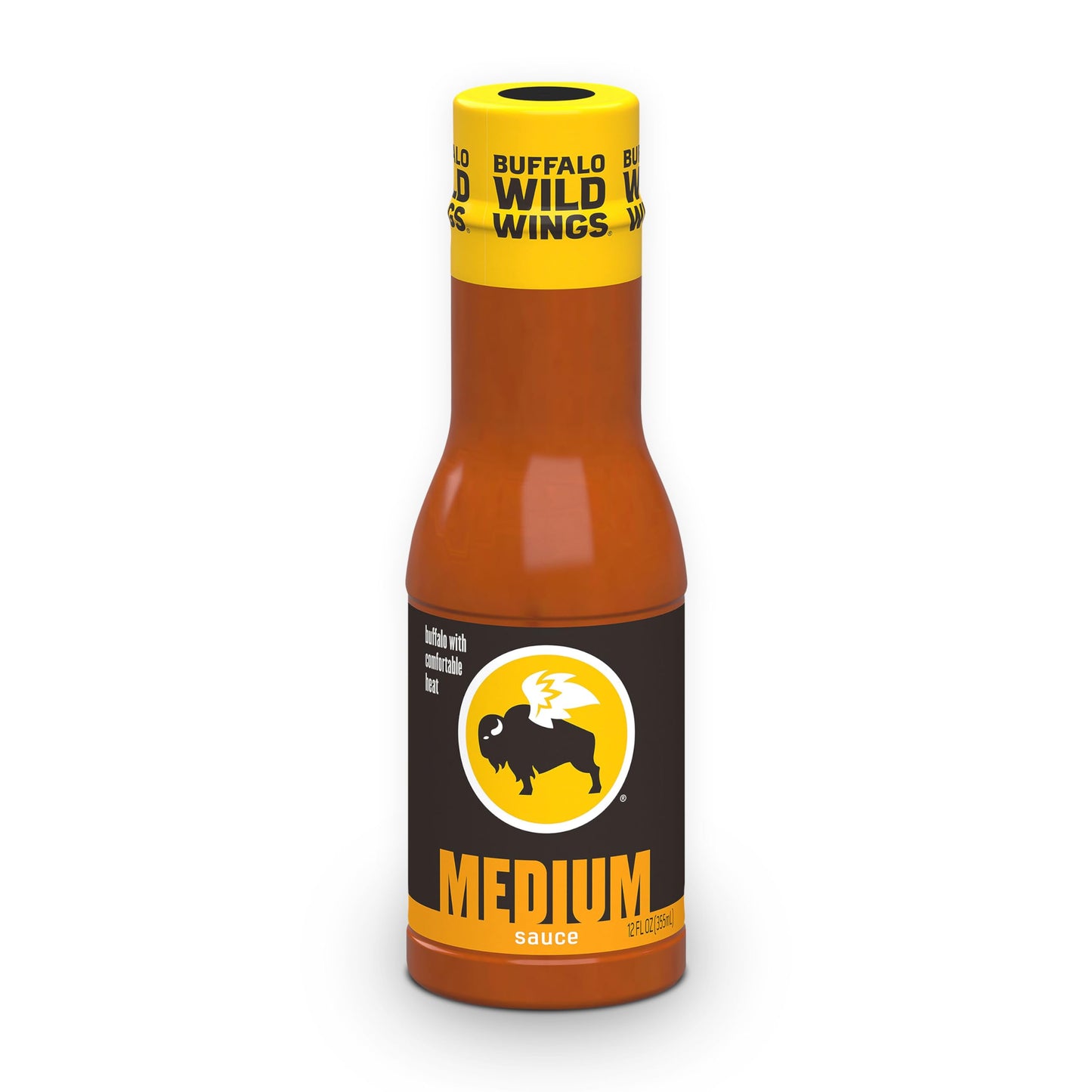 Buffalo Wild Wings Medium Buffalo Sauce, 12 fl. oz., Perfect Dipping Sauce, Chicken Marinade, Wing Seasoning and Burger Topping,