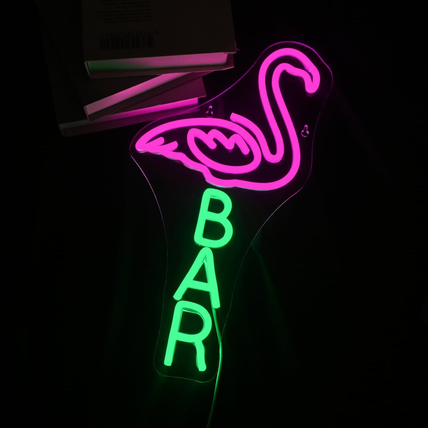 Lucunstar Flamingo Bar Neon Sign Bar Led Light Up Sign For Wall Decor Dimmable Usb Powered Animal Neon Light For Wine Led Man Cave Art Signs Decor Gifts For Teens