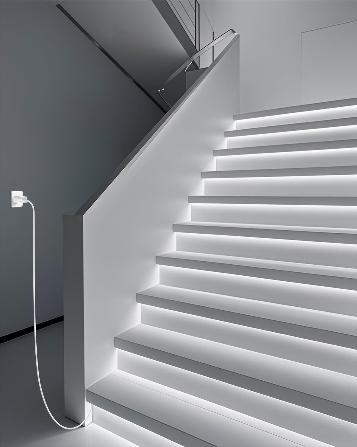 Aclorol 5V Cob Led Strip Lights 6000K Cold White Usb Led Strip Lights 10Ft For Bedroom 8Mm Width Flexible Rope Light For Kitchen Cupboard Wardrobe Staircase Counter Lighting Project 320Leds/M Cri85+