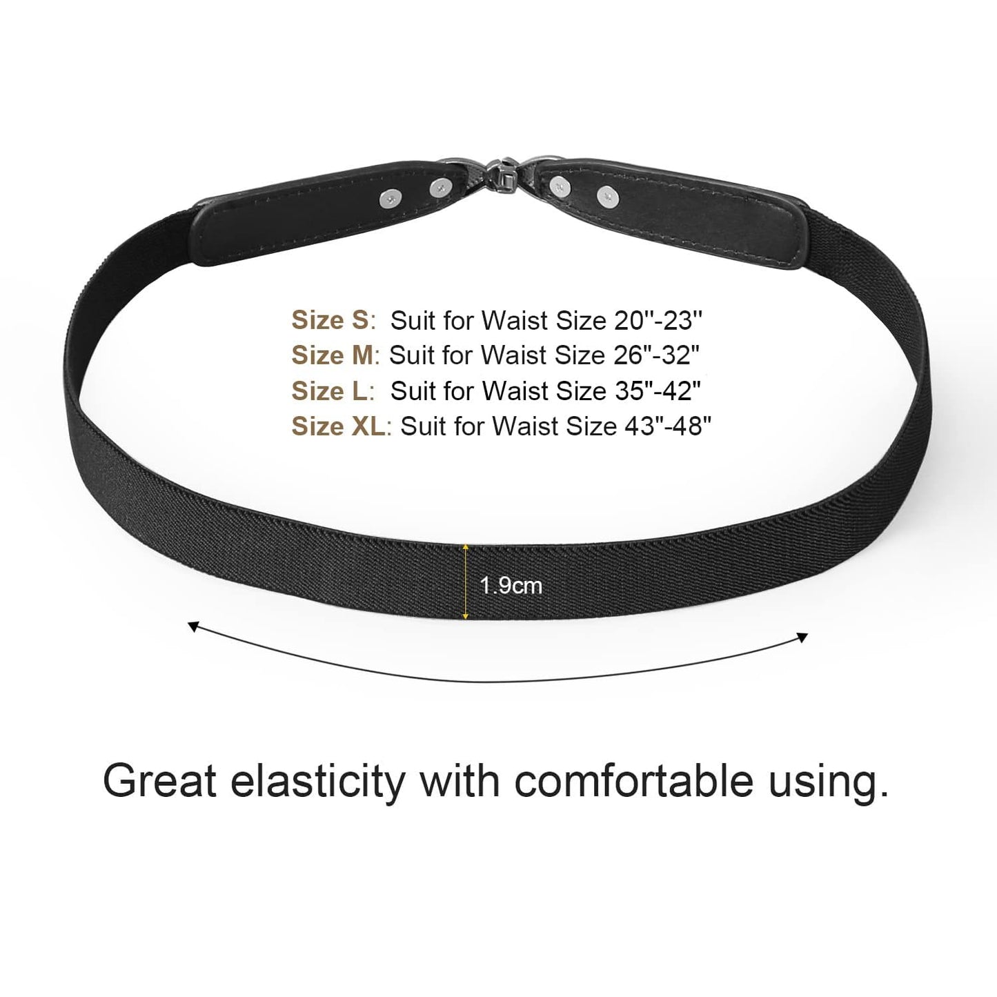 JASGOOD Women Skinny Elastic Stretch Belts for Dresses Retro Ladies Waist Vintage Thin Belts 2 Pack, Brown+ Black