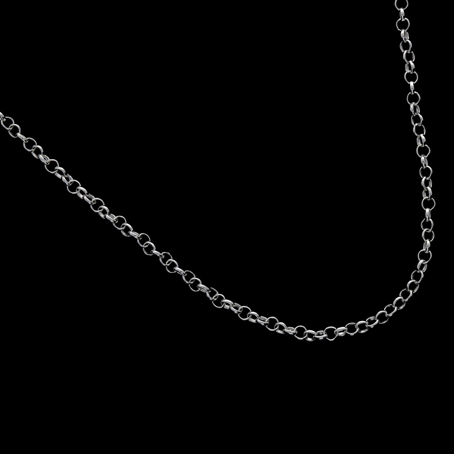 SilverAmber Jewellery UK - 925 Sterling Silver Delicate Italian Belcher-Rolo 1.62 mm Thin Chain Necklace - 20 - GCH00620