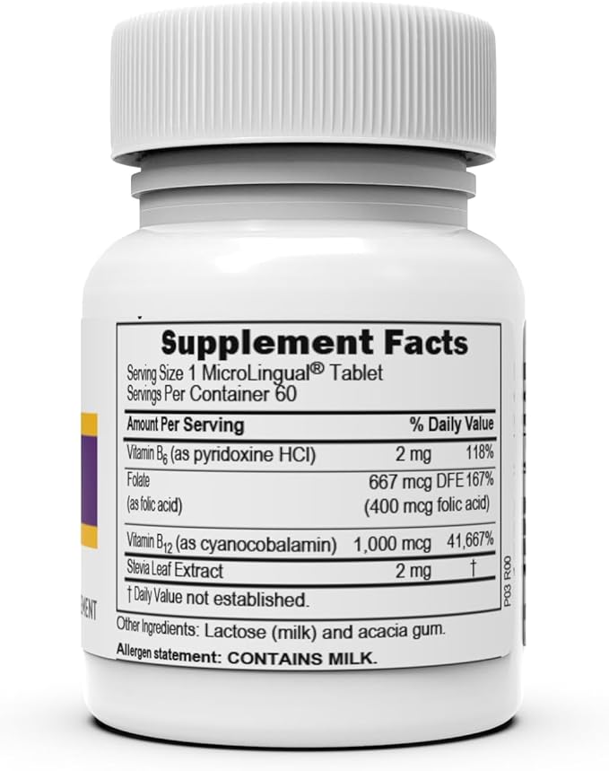 Superior Source No Shot Vitamin B-12 Cyanocobalamin 1000 mcg, B-6, Folic Acid 400 mcg - Support Brain & Heart Health - Aids Natural Energy Levels - 60 Sublingual Dissolving Tablets
