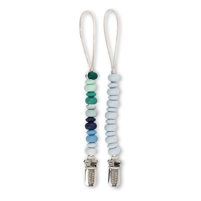 Bella Tunno Pacifier Clip Set – Soft Silicone Pacifier Clip for Infant and Baby Pacifier, Convenient and Lightweight, Non-Toxic and BPA Free Silicone (Soft Boy)