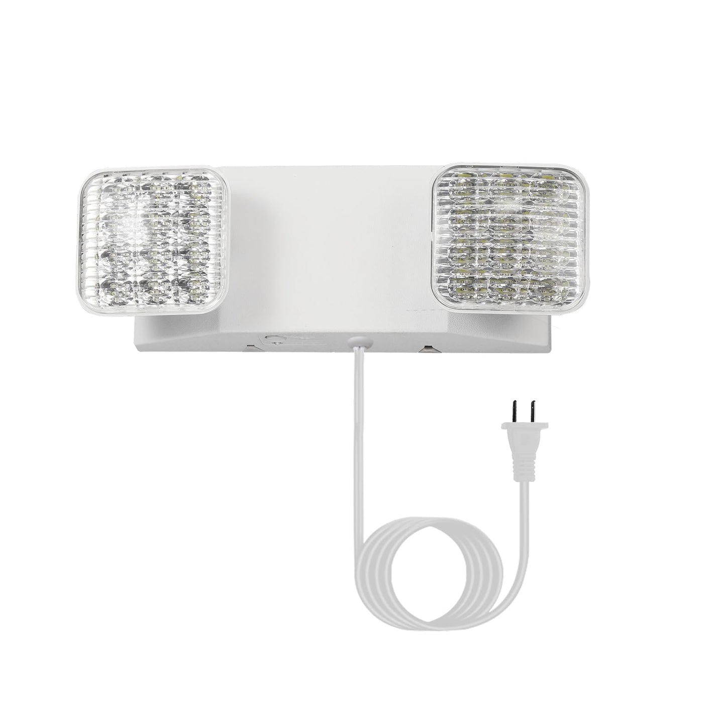 Gzruiyang Led Emergency Lights With Battery Backup  Commercial Emergency Light Fixtures For Business Home Power Failure Emergency Exit Sign Lighting With 1.0 Meter Plug  Adjustable Square Head