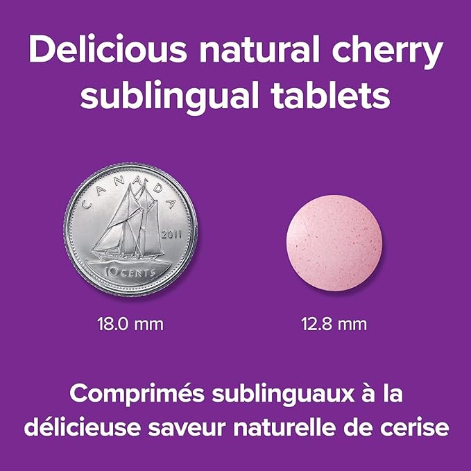 Webber Naturals Vitamin B12 2500 mcg · Cyanocobalamin, Natural Cherry, 60 Tablets