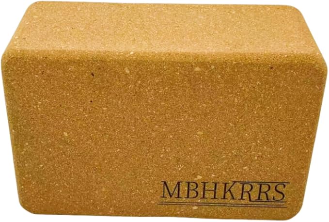 MBHKRRS Yoga Block - Fine-Grain Cork Block, Yoga Equipment, Home Gym Accessory, Pilates Tool, Lightweight for Travel, Extr...